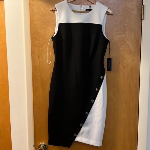 Tommy Hilfiger Dresses & Skirts - Tommy Hilfiger Dress Black / White Round Neck Sleeveless New size 8